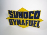 Reproduction - Sunoco Dyna-Fuel single-sided die-cut porcelain sign.