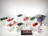 Large lot of 11 damaged Franklin and Danbury Mint 1:24 scale diecast model cars.