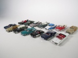 Lot of 14 Dinky Matchbox 1:43 scale diecast model cars representing 1940s-60s.