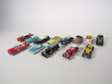 Lot of 13 Dinky Matchbox 1:43 scale diecast  model cars representing classics from 1930 thru 1958..
