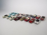 Large lot of 17 Franklin Mint 1:43 scale 1960s American die-cast model cars.