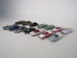 Lot of 14 Franklin Mint 1:43 scale die-cast American model cars 1930s and 60s.