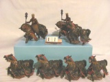1 lot, 9 in lot, Medieval horses & Riders