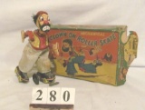 1 in lot,- wind-up, Clown on Roller Skates, boxed