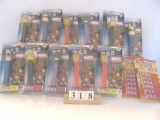 1 lot, 13 in lot,PEZ containers with Pez,