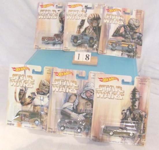 1 Lot, 6 in Lot STAR WARS Hot Wheels