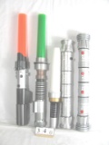 1 lot, 5 in lot, assorted light sabers