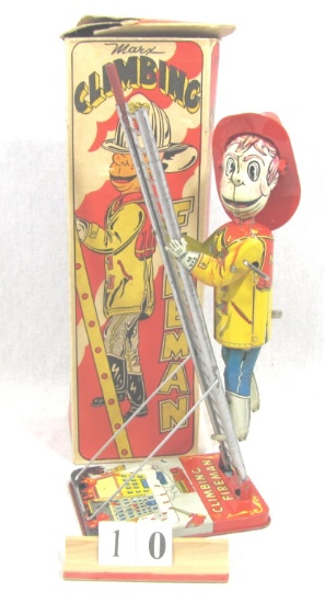 1 in lot, MARX wind-up Climbing Fireman, boxed