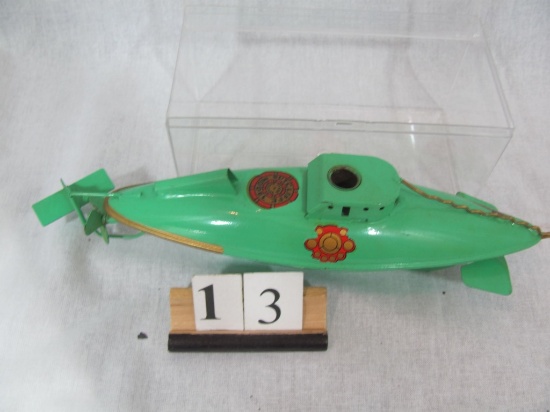 1 in lot, Tin Submarine wind up not working,  made in England by Sutcliff M