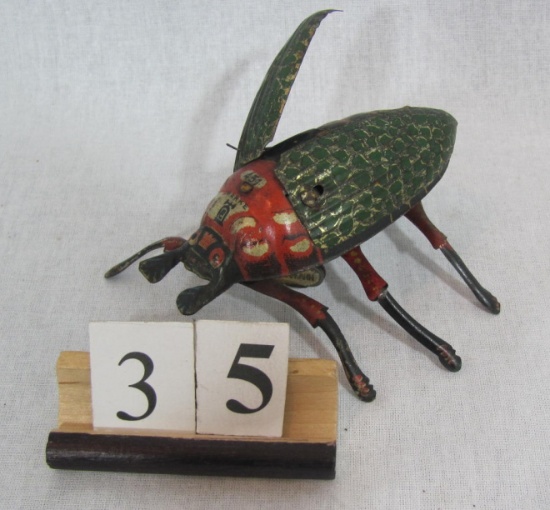 1 in lot, early #451 Lehmann Beetle wind up working- flaps wings and 6 legs