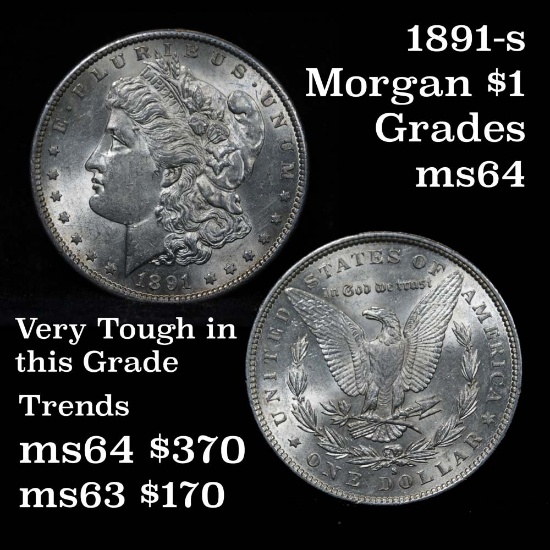 1891-s Morgan Dollar $1 Grades Choice Unc (fc)