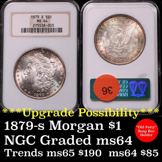 NGC 1879-s Morgan Dollar $1 Graded ms64 by NGC