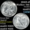 1943-d Walking Liberty Half Dollar 50c Grades GEM Unc (fc)