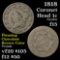 1818 Coronet Head Large Cent 1c Grades f+