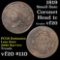 1819 Coronet Head Large Cent 1c Grades vf, very fine