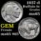 1937-d Buffalo Nickel 5c Grades GEM Unc