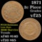 1871 2 Cent Piece 2c Grades vf+