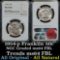 NGC 1954-p Franklin Half Dollar 50c Graded ms64 fbl by NGC