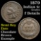 1879 Indian Cent 1c Grades f details