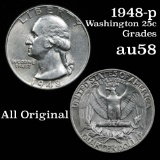 1948-p Washington Quarter 25c Grades Choice AU/BU Slider