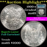 ***Auction Highlight*** 1900-s Morgan Dollar $1 Graded ms65 by ICG (fc)