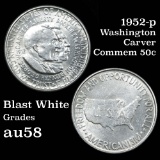 1952-p Wash/Car Old Commem Half Dollar 50c Grades Choice AU/BU Slider