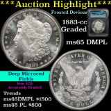 ***Auction Highlight*** 1883-cc Morgan Dollar $1 Graded ms65 dmpl by ICG (fc)