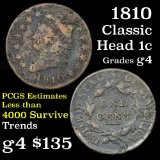 1810 Classic Head Large Cent 1c Grades g, good