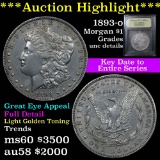 ***Auction Highlight*** 1893-o Morgan Dollar $1 Graded Unc Details by USCG (fc)