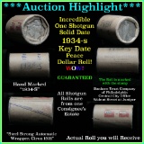 ***Auction Highlight*** Solid date Peace dollar $1 roll 1934-s, better than average circ (fc)