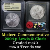 2004-p Lewis & Clark Modern Commem Dollar $1 Grades ms70, Perfection