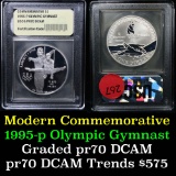 ***Auction Highlight*** 1995-p Olympic Gymnast Modern Commem $1 Graded Gem++ Proof DCAM by USCG (fc)
