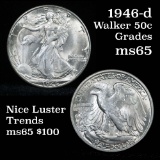 1946-d Walking Liberty Half Dollar 50c Grades GEM Unc