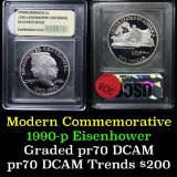 1990-p Eisenhower Modern Commem Dollar $1 Grades GEM++ Proof Deep Cameo (fc)