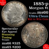 1885-p Morgan Dollar $1 Grades GEM+ Unc (fc)