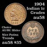 1904 Indian Cent 1c Grades Choice AU/BU Slider