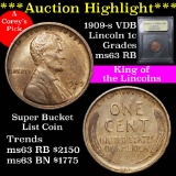 ***Auction Highlight*** 1909-s vdb Lincoln Cent 1c Graded Select Unc RB by USCG (fc)