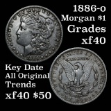 1886-o Morgan Dollar $1 Grades xf