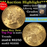 ***Auction Highlight*** 1893-s Gold Liberty Double Eagle $20 Graded Choice Unc by USCG (fc)