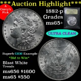 ***Auction Highlight*** 1882-p Morgan Dollar $1 Graded GEM+ Unc by USCG (fc)