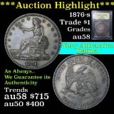 ***Auction Highlight*** 1876-s Trade Dollar $1 Graded Choice AU/BU Slider by USCG (fc)