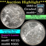 ***Auction Highlight*** 1885-o Morgan Dollar $1 Graded ms66+ by ICG (fc)