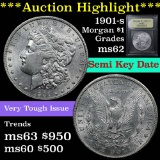 ***Auction Highlight*** 1901-s Morgan Dollar $1 Graded Select Unc by USCG (fc)