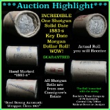 ***Auction Highlight** Solid date Morgan dollar roll 1883-s, better than average circ Morgan $1 (fc)