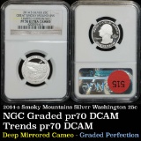 NGC 2014-s Silver Great Smoky Mountains Limited Edition Set Washington 25c Graded pr70 dcam by NGC