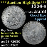 ***Auction Highlight*** 1884-s Morgan Dollar $1 Grades Choice AU/BU Slider (fc)