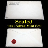 Sealed 1963 Silver Mint set with 2 Franklin halves