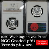 NGC 1960 Washington Quarter 25c Graded pr67 by NGC