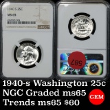 1940-s Washington Quarter 25c Grades GEM Unc