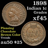 1898 Indian Cent 1c Grades xf+